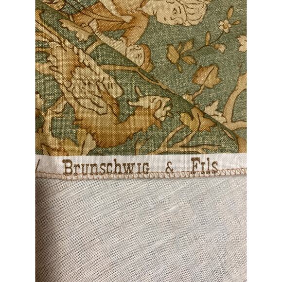 Brunschwig&Fils Rubaiyat fabric Safavid courtiers leading Georgian vintage29x36 - Picture 3 of 5